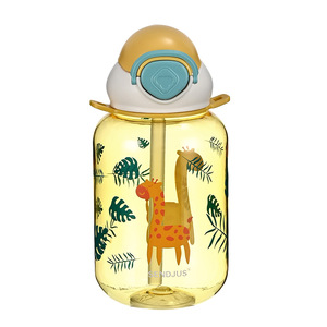 Sinh thái thân thiện phim hoạt hình trẻ em của rơm cup sáng tạo sinh viên xách tay nhựa 750ml áp dụng công suất lớn chàng trai cô gái đi bộ đường dài - Product Image 5