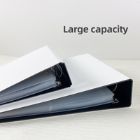 Archivalpro PP - Carpeta Protectora Impermeable de Gran Capacidad, Color Blanco, de Alta Calidad, con 1/2 Bolsillos, Clip para Archivos, Impresión UV, Páginas para Tarjetas Láser