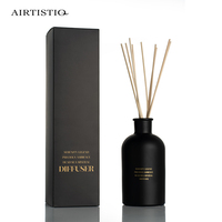 Nouveau style diffuseur de parfum d'ambiance de luxe pour la maison, en bouteille de verre avec bâtonnets en fibre, marque privée