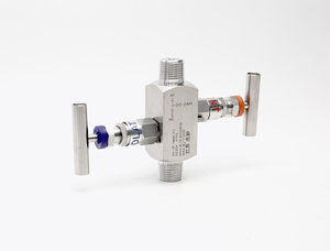 Manual 1/2 "MNPT 316SS Aço Inoxidável Bloco Sangrar Válvula Agulha 2 Válvula <span class=keywords><strong>Manifolds</strong></span> Equipado Aço Inoxidável Handle Alta Pressão - Product Image 3