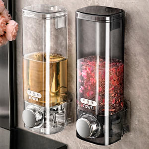 Distributeur de savon mural ZOWEI à pompe manuelle pour salle de bain, shampoing, gel douche, design minimaliste, en matériau PET - Product Image 3