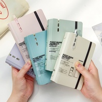 Carnet en cuir personnalisé A6 A7 à feuilles mobiles avec pochette à rabat, 40 pages, format portable, petite taille, pour étudiants, école, vente en gros, commande par petites lots