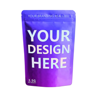 Emballage de pochette debout pour aliment avec fermeture éclair refermable recyclable PET imprimé personnalisé Sacs en mylar zip-lock anti-odeur Emballage