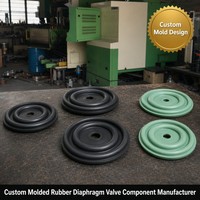 Ensemble de composants de valve à membrane circulaire en caoutchouc moulé sur mesure, assorti, avec plaques noires et vert clair – Fournisseur