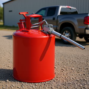 Bidón de Gasolina de Acero Inoxidable de 5 Galones, Tipo II, con Tapa de Cierre Automático, Boquilla Metálica Flexible y Asa Ergonómica para Vehículos - Product Image 2