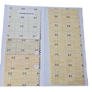 Premium 80% lin 20% coton fil teint mélange tissu respirant Texture naturelle pour les vêtements des filles Textiles de maison et rembourrage - Product Image 1