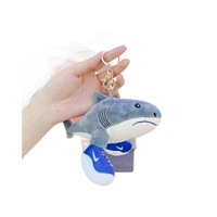 Peluche créative transfrontalière en forme de requin, petit pendentif, en coton PP, très vendue, Brainrot Tung Tung Tung Sahur