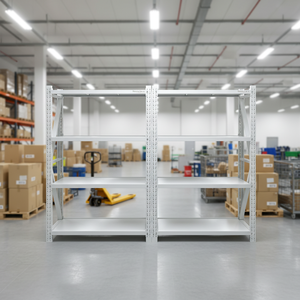 Estanterías de Almacenamiento Totalmente Metálicas con Vigas Ajustables, Solución Optimizadora de Espacio para Cuartos Traseros de Tiendas y Salas de Suministros de Laboratorio - Product Image 1