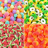 Gummy snoep voor groothandel, diverse vormen, zacht, kauwbaar, fruit, 1KG, Halal gummy snoep, snoep en zoetigheden