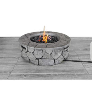 DB Outdoor Fire Pit 9 ''H X 28'' W Béton renforcé de fibres Caractéristique de collecte extérieure élégante - Product Image 2