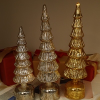 Lumières LED en verre écologiques à succès pour la décoration de table de sapin de Noël avec une couleur claire