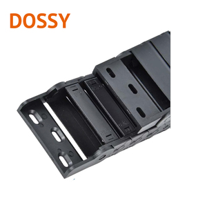 DOSSY 15x30mm Câble de type pont combiné en plastique PA66 pour rail de guidage avec résistance à la traction de 99MPa, noir, semi-fermé - Product Image 2