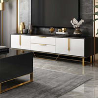 Buffet d'appoint contemporain en bois pour salon, meuble de rangement de luxe moderne pour salle à manger