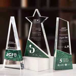 ถ้วยรางวัลหินอ่อนคริสตัลแบบใหม่ถ้วยรางวัลแกะสลักคริสตัลสำหรับเป็นของขวัญของที่ระลึกสั่งทำ - Product Image 2