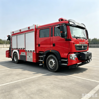 Camion de lutte contre l'incendie Shacman HOWO diesel à mousse et eau, 4x2, portée de travail 45m, réservoir 10000L, vente en gros directe usine Chine