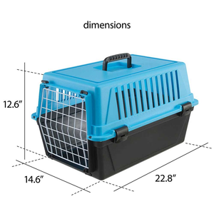 Cage de transport pour animaux de compagnie, chien, chat, en plastique, grande taille, approuvée par les compagnies aériennes, avec roulettes, livraison rapide, en vente - Product Image 3