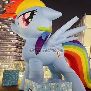 Jouet poney animal gonflable personnalisé, poupée poney gonflable de dessin animé - Product Image 5