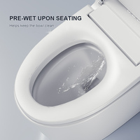 Toilette intelligente avec chasse automatique, siège chauffant, cuvette pré-émaillée, veilleuse, siège à fermeture douce, drainage en S, double chasse