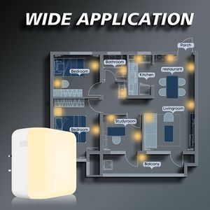 Dusk to Dawn <b>LED</b> Night <b>Light</b> with <b>Light</b> Sensor 2700K Warm White US <b>Plug</b> <b>In</b> Night Lamp ETL Certified for Indoor Use - Product Image 5