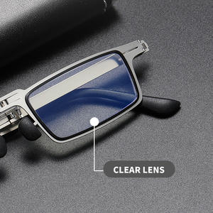 Gafas de lectura plegables con marco de aleación para hombre y mujer, anteojos para <span class=keywords><strong>presbicia</strong></span> con rotación, patas telescópicas - Product Image 3