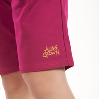Ensemble court noir personnalisé rose vif OEM Streetwear avec imprimé graffiti et lettres, survêtement 2 pièces à manches courtes, t-shirt oversize