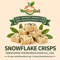 Cranberry Snowflake Crisp Premium, sac de 3 kg, vente en gros, bonbons au nougat, en-cas