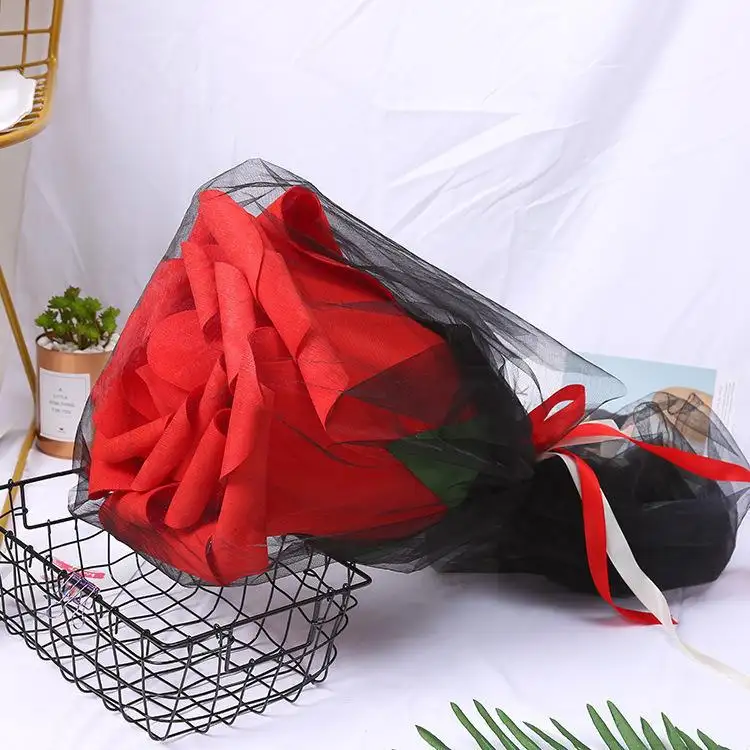 Dekorasi diskon besar hadiah untuk pacar ulang tahun kreatif buatan merah tunggal busa PE raksasa bunga mawar besar