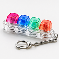 Custom Keyboard Key Keychain Mechanical Key Style Acrylic Holder Personalized Logo Wholesale Promotional Event Gift