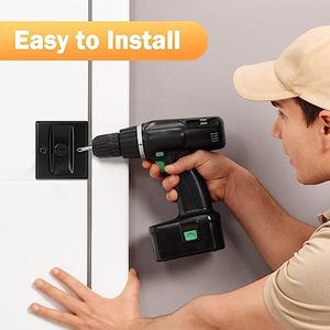 Khóa Cửa Bỏ Túi Riêng Tư Và Có Khóa Kéo, Lắp Đặt Nhanh Chóng Và Dễ Dàng, Khóa Cửa Bỏ Túi Bằng Đồng Nguyên Chất Màu Đen - Product Image 2