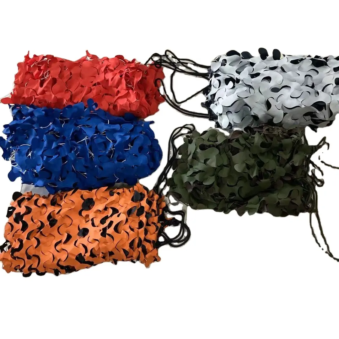 210D New product Two- colored high quality with PU coating Camo net anti-fire , Camouflage Netting 9x9meter