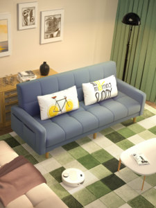 Ultra-stretto doppio due tre sezionale divano Set per piccolo appartamento soggiorno o camera da letto Design pieghevole per il risparmio di spazio - Product Image 5