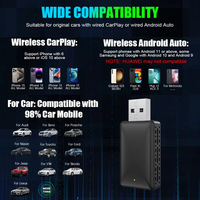 Dongle CarPlay sans fil Adaptateur auto Android pour voiture OEM Filaire CarPlay Fonctionne avec IOS Android Filaire vers sans fil