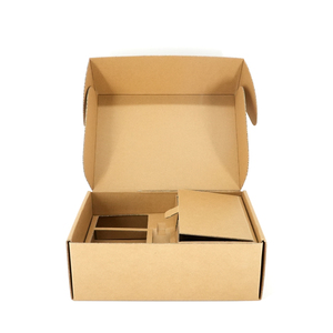 Boîte d'emballage personnalisée en kraft avec séparateurs pour l'expédition de coffrets cadeaux cosmétiques et de soins de la peau en plusieurs unités, idéale pour les abonnements. - Product Image 6