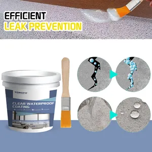 Revêtement imperméable transparent acrylique de fuite de toit de mur extérieur invisible superbe de 100g 300g 20kg pour le béton