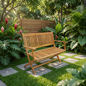 Contemporary Folding Solid Pine Wood Bench Modern Luxury Engineered Outdoor Leisure Furniture Easy Storage Garden - Product Image 5