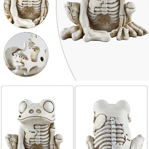 Figura Decorativa de Rana <span class=keywords><strong>Esqueleto</strong></span> de Resina - Decoración de Mesa para Halloween, Ambiente Festivo y Exhibición Navideña - Product Image 6