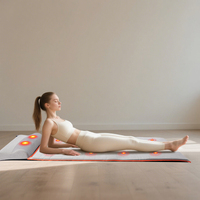 Matelas de Massage chauffant pliable à vibrations complètes pour le corps, oreiller de pétrissage réglable et amovible, 10 moteurs de vibration, 4 massages