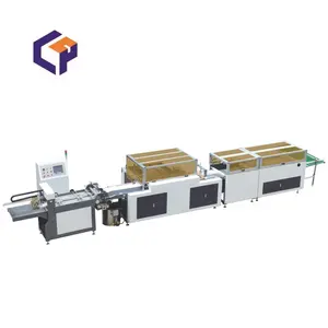 Hardcover-Herstellungsmaschine automatisch mit grauer Plattenhülle v-Rillen-Faltungs-Buchhülle-Maschine hochwertig