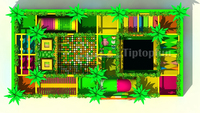 Tiptopfun Nouvelle aire de jeu souple High-Tech Jungle Adventure avec ponts oscillants et jeux interactifs