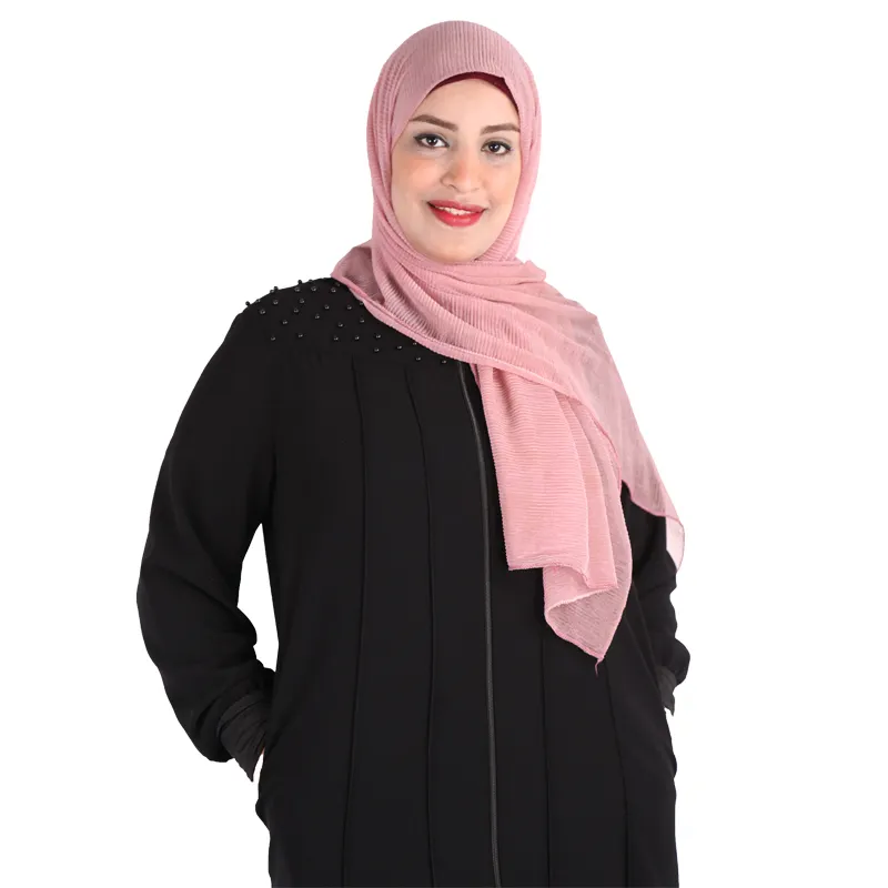 Eid islam kadın giyim ön açık fermuar Abaya