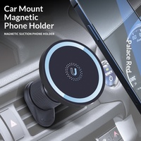 Chargeur sans fil à aspiration magnétique avec charge rapide pour Android et chargeur de voiture 15W et support de téléphone portable