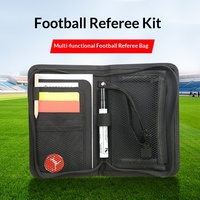 Sac de Kit Complet d'Arbitre de Football Portable en Tissu Oxford – Équipement d'Arbitre de Football avec Cartes Rouges et Jaunes, Sifflet, Pièce de Jet de Monnaie et Fiches de Score