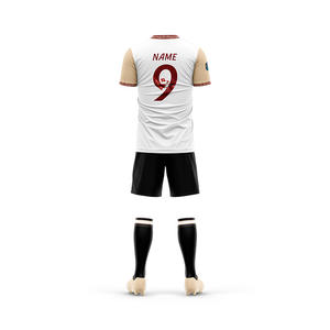 Özel Tasarım Dar Kesim Hızlı Kuruyan Polyester Retro Futbol Forması Futbol Üniforması Tam Set Futbol Kiti - Product Image 4