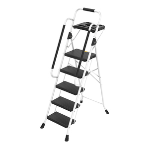 ANSI 225LB Wide <strong>Step</strong> <strong>Ladder</strong> <strong>Stools</strong> Household Folding <strong>Ladders</strong> Contemporary Metal <strong>Ladder</strong> - Product Image 4