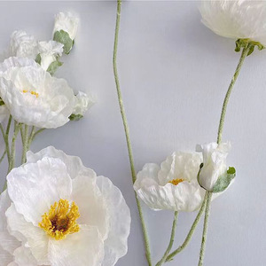 Flor de Amapola Artificial de Seda de 30cm-100cm con Tallo Único para Decoración del Hogar y Accesorios de Fotografía - Product Image 1