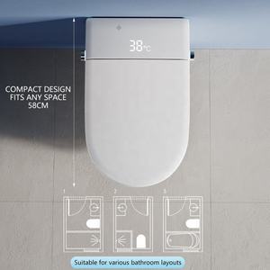 9026 WC intelligent suspendu aux normes britanniques, bidet électronique mural, toilette intelligente murale - Product Image 4