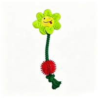 Jouet à mâcher en corde TPR pour chien, balle à picots, jouet interactif pour nettoyer les dents, pour chiens de petite/moyenne taille, intérieur/extérieur