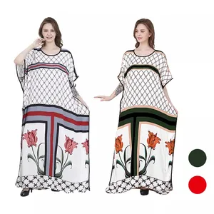 Zss031 robe musulmane grande taille à la mode imprimée islamique pour femmes, Kaftan marocain/Djellaba/Abaya