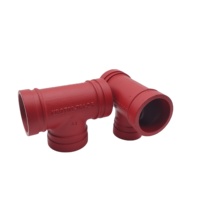 Raccords de lutte contre l'incendie en fonte ductile rainurée certifiés FM UL, couplage rigide flexible, té, coude, réducteur, norme ASTM A536