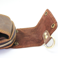 Boshiho RTS vente chaude crazy horse cuir hommes taille sac étui de téléphone pochette pour hommes étui portefeuille de téléphone